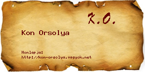 Kon Orsolya névjegykártya